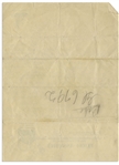 Moe Howard Handwritten Jokes & Gags, Circa 1940, Signed Within -- Single Page in Pencil Measures 6'' x 8.25'' -- Creasing, Overall Very Good